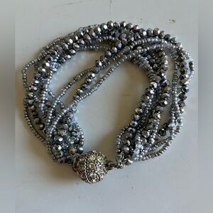 Elegant Silver Beaded Bracelet
